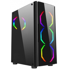 Gabinete Gamer LikeTec Streamer RGB Mid Tower com 3 Fans - Terabyte