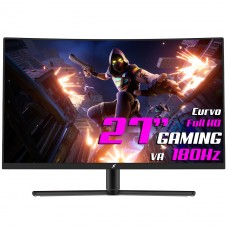 Monitor Gamer SuperFrame Vision, 27 Pol, Curvo, Full HD, VA, HDR, 1ms, 180Hz, FreeSync, HDMI/DP, SFVFB-27180-FHD - Open Box