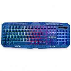 Teclado Gamer Letron Sonic, LED, USB, ABNT2, Azul