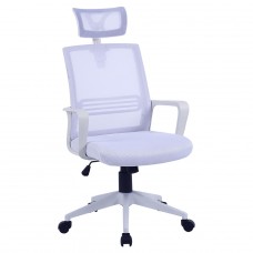 Cadeira de Escritório Maxoffice, Ergonomica, Mesh, Branca