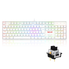 Teclado Mecânico Gamer Redragon Mitra Lunar K551W, RGB, Switch Black, ABNT2, White, K551W-RGB (PT-BLACK)