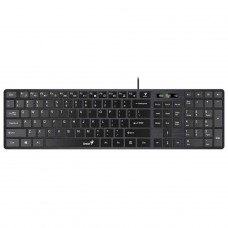 Teclado Multimidia Genius SlimStar SS-126, USB, ABNT2, Preto