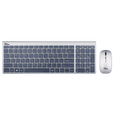 Combo Mouse e Teclado Dr. Office, SDR-0302-G, Sem Fio, USB, Cinza Metálico - Open Box