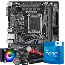 Kit Upgrade, Intel I5 13600K, Placa Mãe Chipset H610, Water cooler, Memória DDR4 16GB