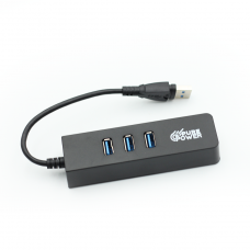 HUB 4 Em 1, USB 3.0 Para LAN, Pure Power, PP-HUB-003