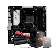 Kit Upgrade, AMD Ryzen 5 5600X, Placa Mãe SuperFrame B550M Gaming, 16GB DDR4