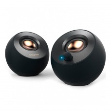 Caixa De Som Creative Pebble V2 2.0, USB-C/3.5mm, Black