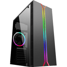 Gabinete Gamer LikeTec Rainbow RGB Mid Tower com 1 Fan - Terabyte