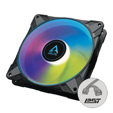 Cooler para Gabinete Arctic P12 PWM PST, ARGB, 120mm, Preto, ACFAN00231A - Open Box