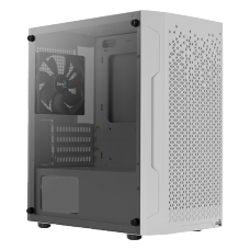 Gabinete Gamer Aerocool Trinity Mini, V1, Mini Tower, Vidro Temperado, White, Micro ATX, Sem Fonte, Com 1 fan, 73881