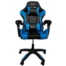 Cadeira Gamer BRX Impact Ajustável Azul e Preto | Terabyte