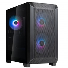 Gabinete Gamer Silverstone Fara 312X, Mid Tower, Vidro Temperado, Com 3 Fans ARGB, Preto, SST-FA312X-BG - Open Box