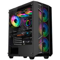 Gabinete Gamer Kalkan Alfern Mid Tower Vidro ATX | Terabyte