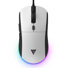 Mouse Gamer Force One One Orion, RGB, USB, Sensor Sunplus 6662, 20000 DPI, 6 Botões, White/Black, FR.MO.OR.01