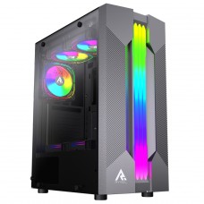 Gabinete Gamer Ryvel, Mid Tower, Acrílico, ATX, Sem Fonte, Sem Fan, Preto, LC-58 BLACK