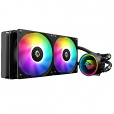 Water Cooler Hayom FC1315, Rainbow, 240mm, Intel-AMD, Preto - Open Box