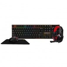 Combo Gamer KWG Aries M1 Lite 4 em 1, Teclado, Mouse, Headset e Mousepad