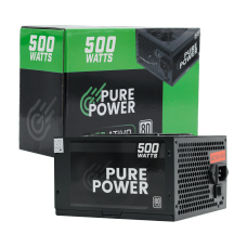 Fonte Pure Power, 500W, 80 Plus White, PFC Ativo, Black, PP-PSU2-500W PFC - Open Box
