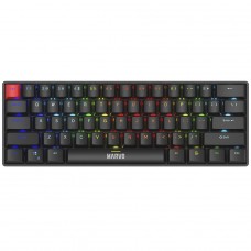 Teclado Mecânico Gamer Marvo KG933G, RGB, Switch Red, 60%, Preto