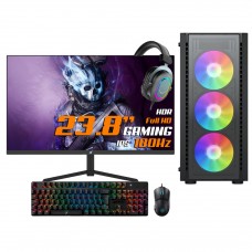 Setup Gamer Odisseia AMD Ryzen 5 4500, RX 6600, 16GB|480GB NVMe, Monitor 24" 165Hz, Mouse SuperFrame Light, Teclado Mecânico Redragon, Headset SuperFrame Maestro