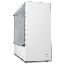 Gabinete Gamer T-Dagger Cube, Mid Tower, Vidro Temperado, White, T-TGC305W, Sem Fonte, Sem Fan