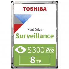 HD Toshiba S300 Pro Surveillance 8TB, Sata III, 7200RPM, 512MB, 3.5, Aplicação em IA, HDWTA80UZSVAR