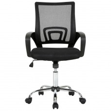 Cadeira de Escritório Executive Multi, Altura Ajustável, Base Cromada, Preta, GA197