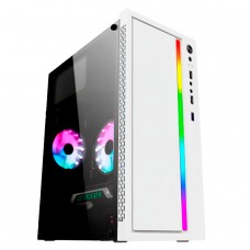 Gabinete Gamer Liketec Craft Snow RGB, Mid Tower, Acrílico, M-ATX, White, Sem Fonte, Sem Fan - Open Box