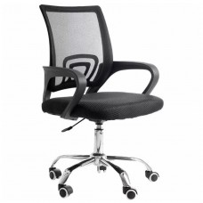 Cadeira de Escritório Fortt, Base Cromada, Preta, FORTT 1050