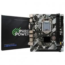 Placa Mãe Pure Power H61M-PW, Chipset H61, Intel LGA 1155, M-ATX, DDR3, PP-MB-I61MD4 - Open Box