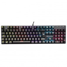 Teclado Mecânico Gamer Hoopson MJ91, RGB, Switch Blue, ABNT2, Black