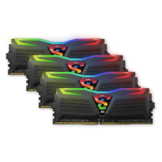 Kit Memória DDR4 Geil Super Luce RGB, 32GB (4X8GB) 3000MHz, Black, GALS48GB3000C16ASC