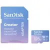 Cartão De Memória SanDisk Creator microSDXC UHS-I, 128GB, 190MBs, Com Adaptador, SDSQXAA-128G-GN6MS