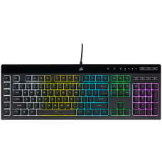 Teclado Gamer Corsair K55 PRO LITE, Membrana, RGB, ANSI, USB, Preto, CH-9226065-NA