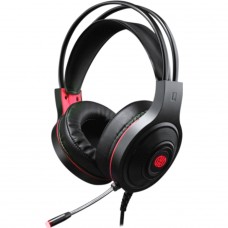 Headset Gamer Hoopson, USB, LED Vermelho, Drivers de 40mm, Black, F-101-VM
