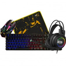 Combo Gamer BRX 4 em 1 Teclado Mouse Headset Pad | Terabyte