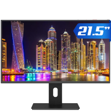 Monitor 3Green Pro 2153G, 21.5 Pol, Ergonômico Ajuste de altura, Rotação Vertical, LED, Full HD, Widescreen, 75Hz, 2ms, HDMI/VGA
