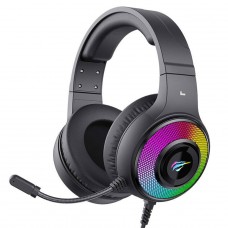 Headset Gamer Havit H2042D, RGB, 3.5mm, Drivers de 50mm, Preto, HVGMH-H2042D-BK