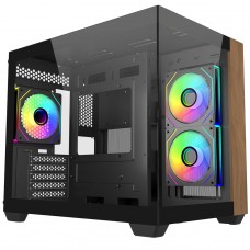 Gabinete Cooler Master Elite 481 Wood mATX 3 Fans | Terabyte