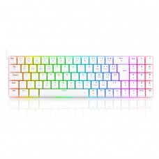 Teclado Mecanico Redragon Ashe RGB Switch Blue ABNT2 Branco