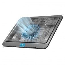 Base Para Notebook Mikuso NCP-063, até 14 ", Com Ventoinha de 140mm, Preto, TC0100