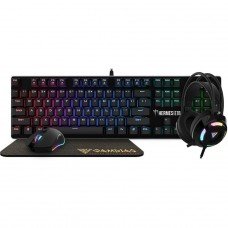 Combo Gamer Gamdias E1B 4 em 1, com Teclado Mecânico, Headset, Mouse e Mousepad, HERMES E1B 4-IN-1COMBO (US/BLUE) - Open Box