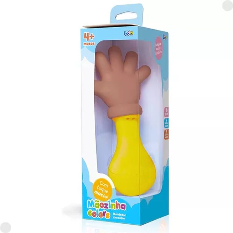 Mordedor Com Chocalho - Mãozinha Colors - Modelos Sortidos - Toyster
