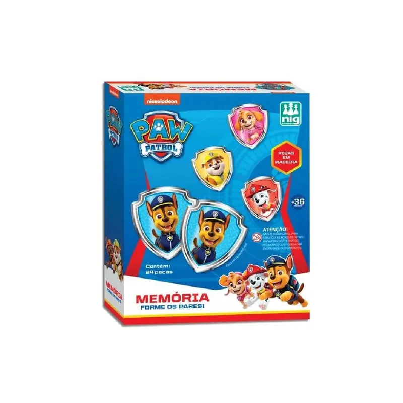 Jogo da Memória Patrulha Canina - Nig