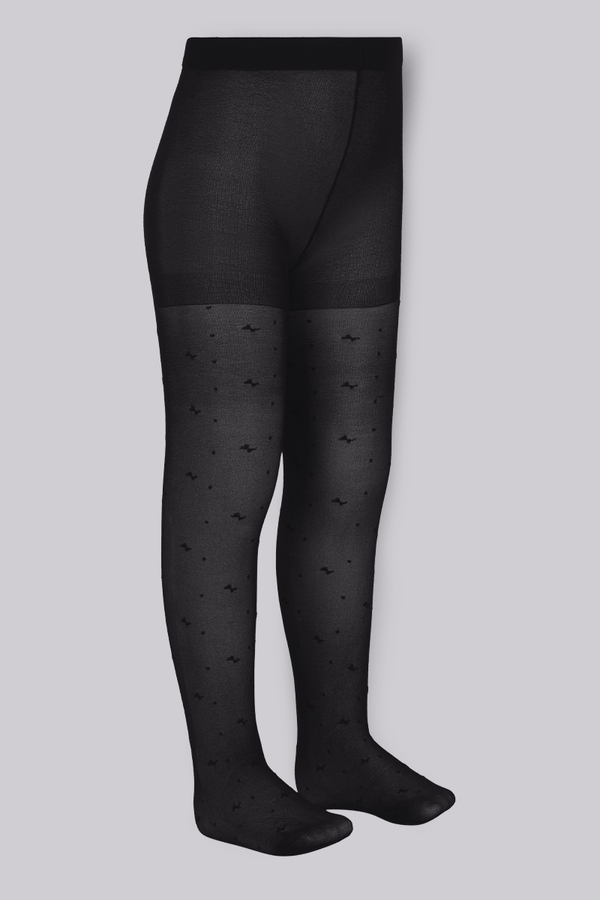 Meia-Calça Infantil Gravatinha Trifil Tamanho: M | Cor: Preta
