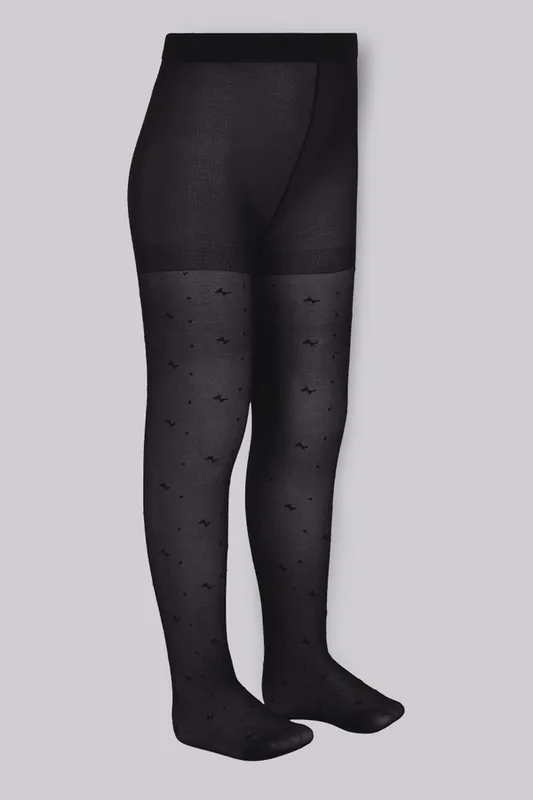 Meia-Calça Infantil Gravatinha Trifil Tamanho: M | Cor: Preta