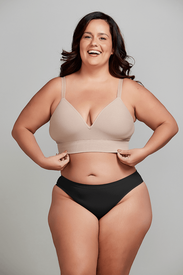 Calcinha Adulto Tanga Mais Curvas Cobertura Media Trifil Tamanho: M | Cor: Preta