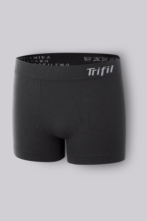 Cueca Trifil Boxer Infantil Lisa Tamanho: M | Cor: Chumbo
