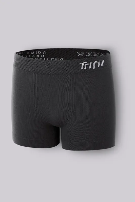 Cueca Trifil Boxer Infantil Lisa Tamanho: M | Cor: Chumbo