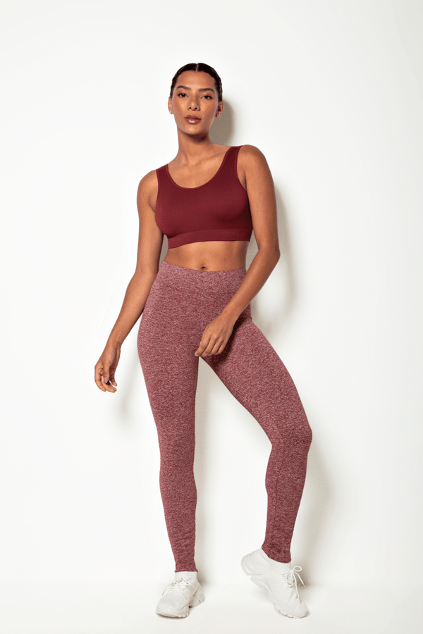 Calça Legging Feminina Comfy Sem Costura Tamanho: P | Cor: Amoreira